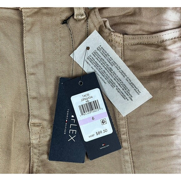 Tommy Hilfiger THFlex Tribeca Straight Ankle Jeans  Size 6  NWT  Tan Tie-Dye - Picture 11 of 14